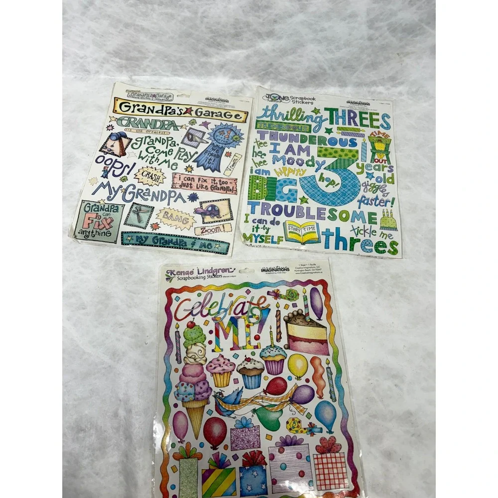 Vintage Scrapbook Sticker Lot Jolees Boutique Creative Imaginations Stencils